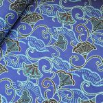 Batik paisley koningsblauw katoenstof