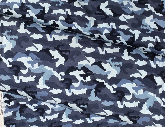Camouflage stof Blauw