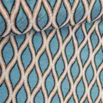 Jacquard Gobelin Wave Naturel blauw