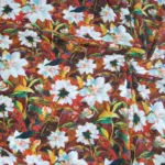 Tricotstof met lelie bloemen