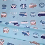 Retro Panama katoen met Volkswagen T1 busjes