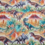 Dinausaurrussen Dieren uit de Prehistorie Bij Makomastoffen Stoffenwebwinkel Drenthe