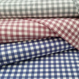 Drie kleuren ruitjes flanel Oudhollands flanel stof met ruitjes in Groen Oud roze en Blauw
