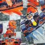 Formule 1 Race auto Red Bull en Ferrari Jogging stof voor tienerkleding Bij makomastoffen