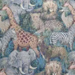 Afrikaanse dieren Gobelin stof kopen in de stoffenwebwinkel drenthe Makomastoffen