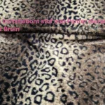 Zachte-imitatiebont-stof-met-Panter-dierenprint-Donker-Bruin geschikt-voor-kleding-voering-en-woondecoratie