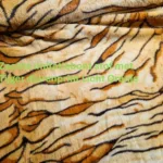 Zachte imitatiebont stof met Tijger dierenprint Licht Oranje geschikt voor kleding, voering en woondecoratie