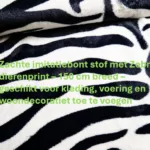 Zachte imitatiebont stof met Zebra dierenprint – 150 cm breed – geschikt voor kleding, voering en woondecoratie