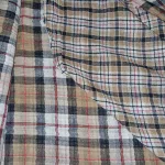 Dubbelzijdige Double Gouze tartan stof beige De klassieker