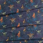 Dinosaurussen prehistorische dieren op tricotstof Stoere kinderkleding kopen