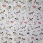 Eco katoen stof met boerderijdieren Stoffen voor de babykamer kopen Verkrijgbaar in de stofenwebwinkel online