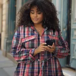 Geruite katoen stof bont geweven De stoffenwebwinkel online Assen