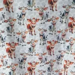 Vrolijke koeien katoenstof cartoonprint Zelf tienerkleding maken De stoffenwebwinkel online Friesland