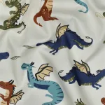 Stoffen met Draken kopen bij makomastoffen voor de leukste kinderstoffen online