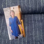 Denim streep voor dameskleding Stoffenwebwinkel Drenthe