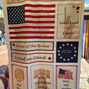 Paneelstof met tekstprint The Constitution of the United States of America op beige vintage achtergrond