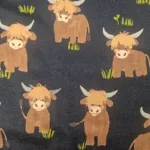 tricot stof met koeien katoen lycra kinderstoffen online