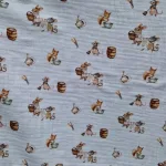 Hydrofiel katoen met eekhoorn, muisjes en konijn voor baby en kinderkamer stoffen in Drenthe