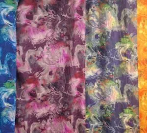 Royal Poplin Exotisch stof in vier kleuren blauw old rose paars en oranje Zelf mooie dames kleding maken