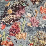 Gobelin stof onderwater wereld Stevige geweven stof met vissen en koraal voor woondecoratie