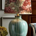 Lampenkap gemaakt van Jacquard Gobelin bloemen boeket