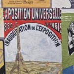 Parijs stof vintage collage Eiffeltoren de stoffenwebwinkel Makomastoffen