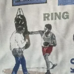 Gobelin stof met Box thema