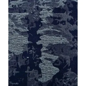 Spijkerstof abstract design in blauw denim 150 cm breed