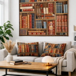 Boekenkast design Decoratie stof op de rol kopen bij makomastoffen