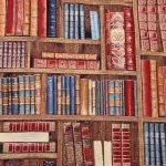 Gobelin stof boekenkast design decoratieve geweven kwaliteit 145 cm breed