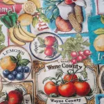 Katoen decoratiestof 140 cm breed met fruitprint Stoffen webwinkel drenthe