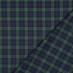 Black Watch Tartan Ruitstof met klassieke Schotse ruit in zwart groen en donkerblauw