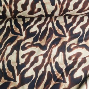 softshell luipaard stof bruin naturel zwart dierenprint